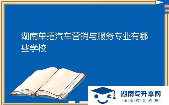 湖南單招汽車營銷與服務專業(yè)有哪些學校