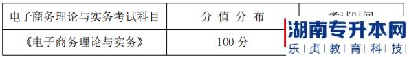 湖南信息學(xué)院專升本考試科目、分值分布及考試時間