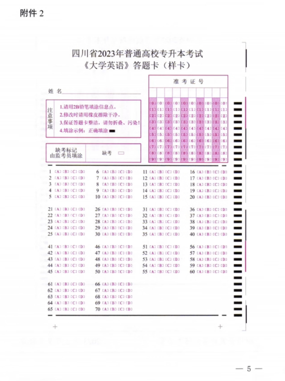 2023年四川專升本統(tǒng)考科目考試題型及分值公布！(圖5)